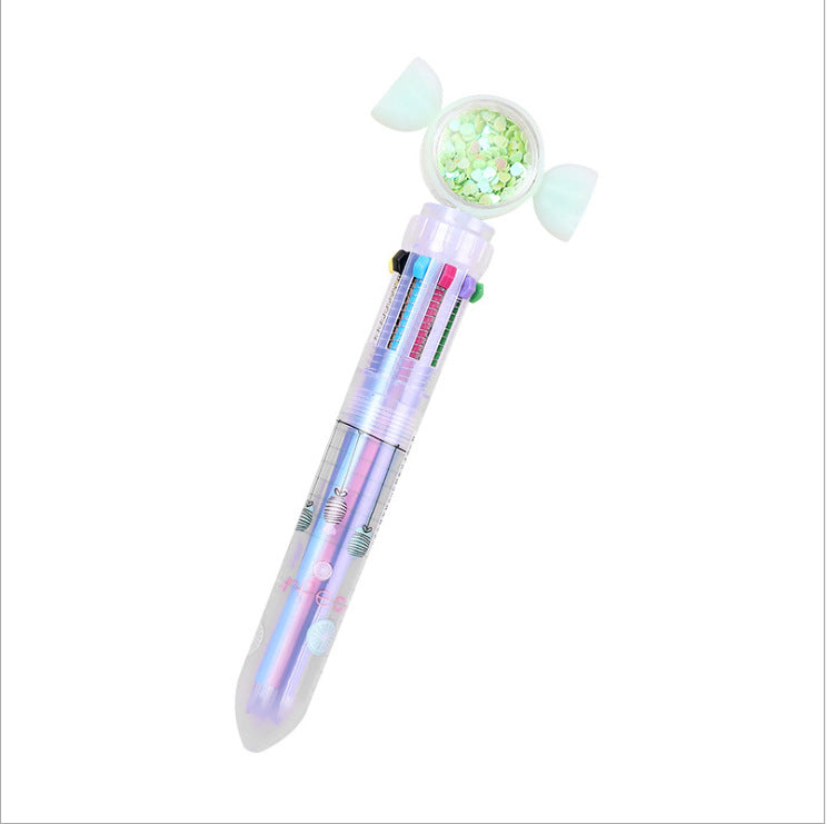 Candero de plástico al por mayor 10 color lente de bolsillo de lentejuelas