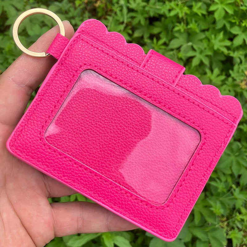 Wholesale PU Leather Leopard Purse Keychain