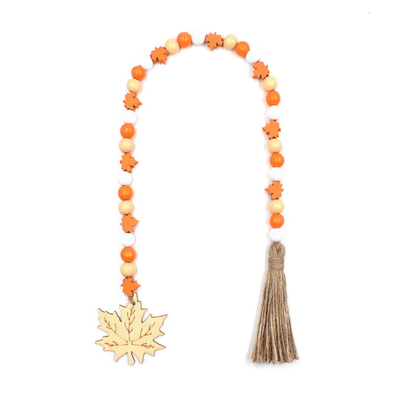 Wholesale of 2023 Thanksgiving Hemp Rope Tassel Wooden Beaded Home Decorative Pendants