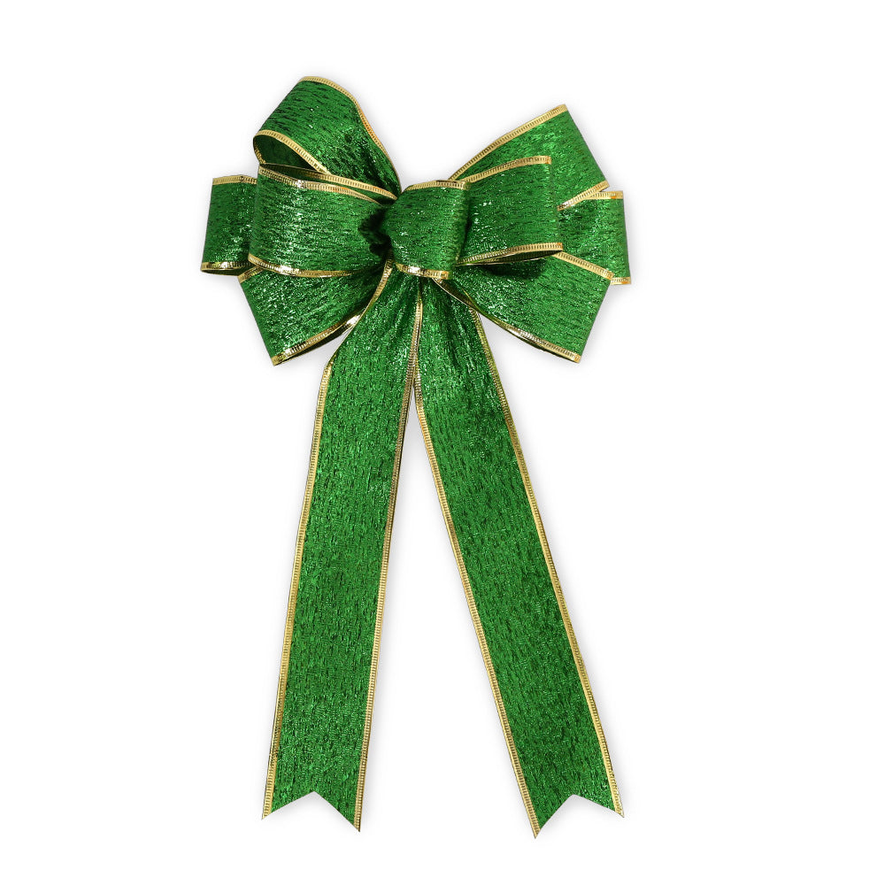 Wholesale St. Patrick's Day Decoration 5cm Green Gold Border Cloth Ribbon
