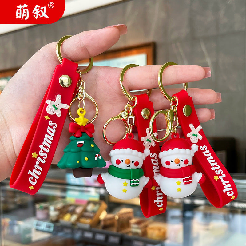 Wholesale Cute Christmas  Cartoon Snowman Keychains