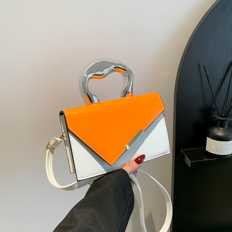 Wholesale Fashion Colorblock Casual Simple Crossbody Metal Shoulder Bag