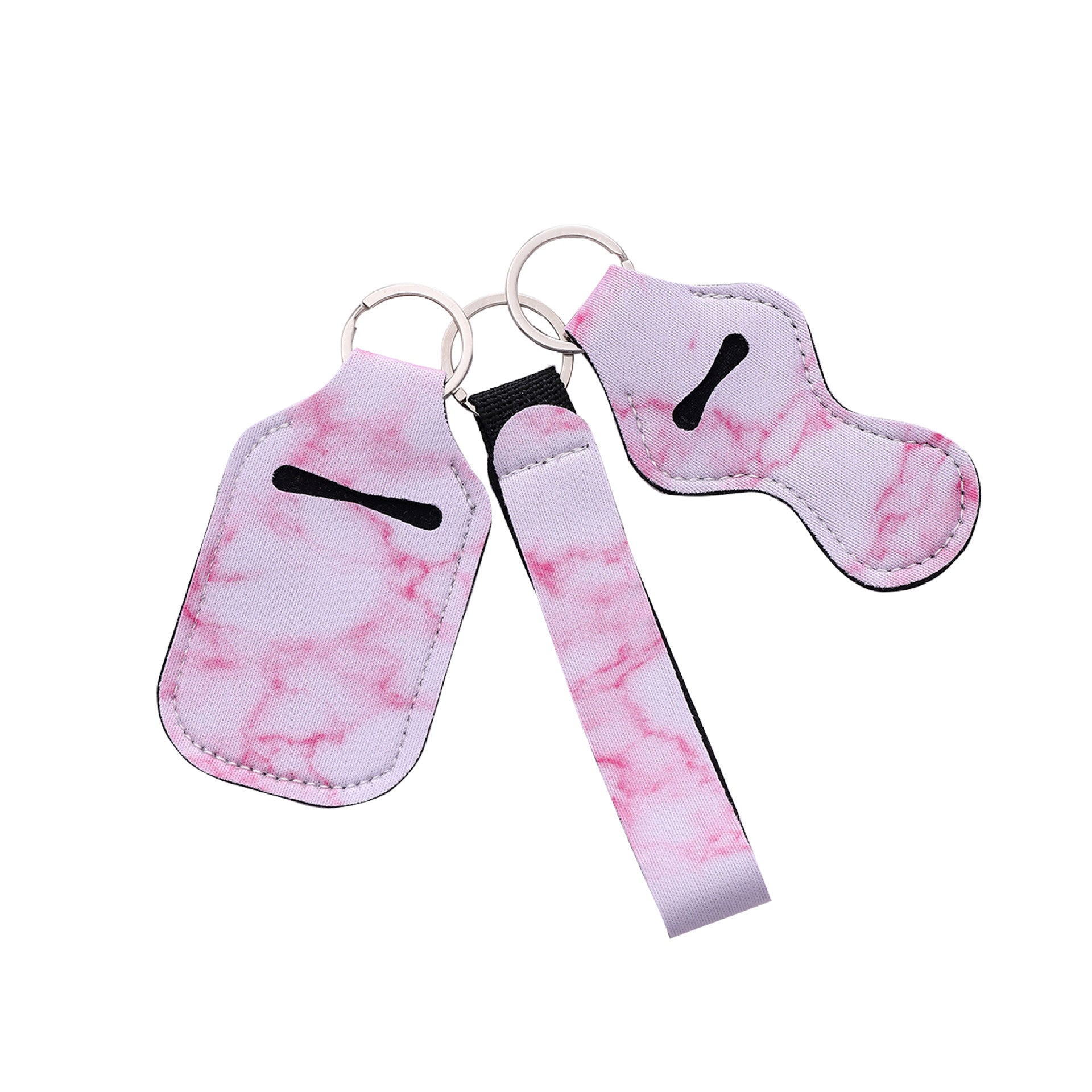 Keychains de arte de arte de tela mármol al por mayor