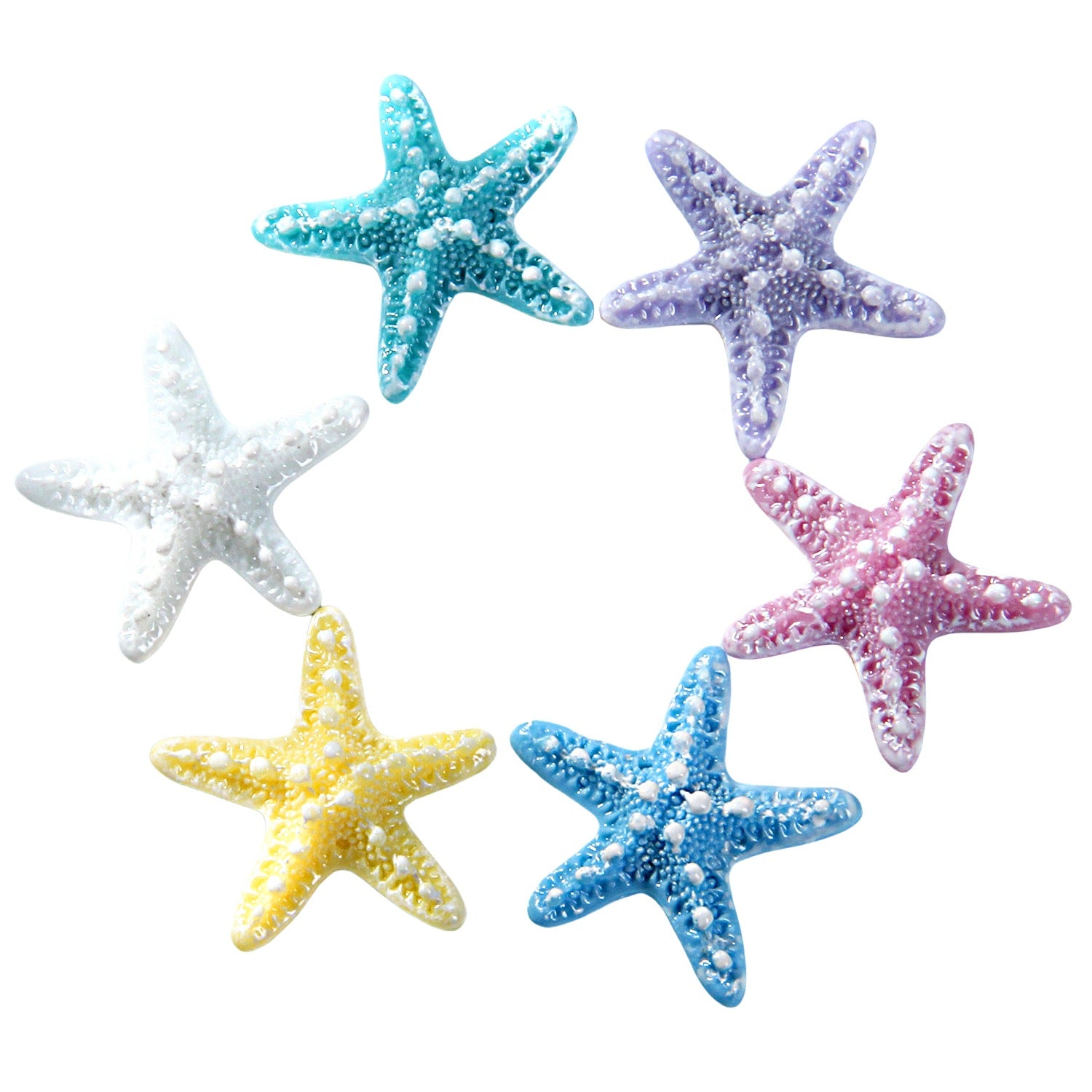 Wholesale DIY starfish resin accessories hairpin shoe buckle