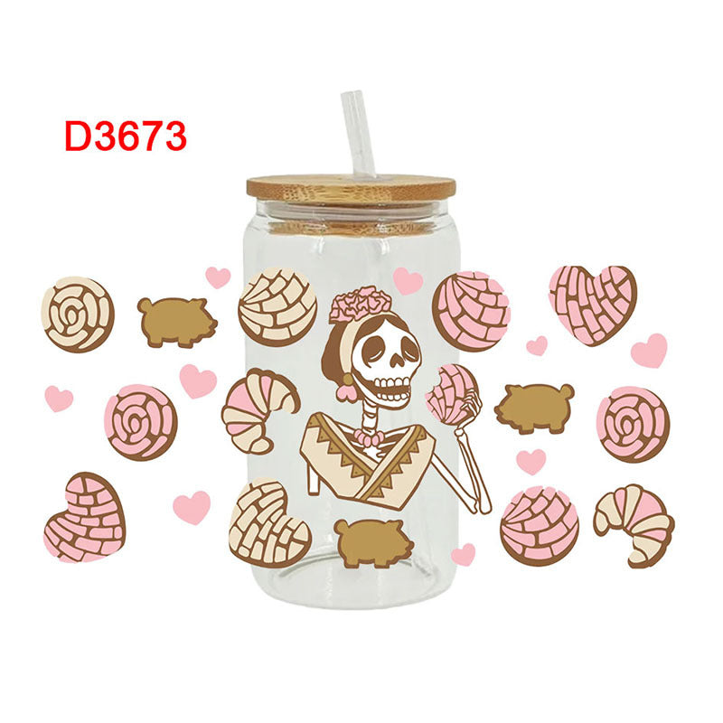 Wholesale Pumpkin Ghost Halloween 16oz Cup UV DTF Wraps