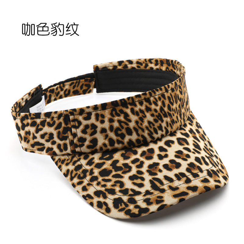 Wholesale Western Style Vintage Leopard Visor Baseball Cap