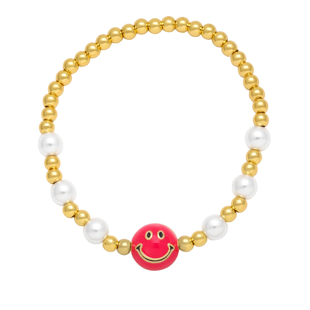 Brazalete de cordón elástico con cuentas con cuentas