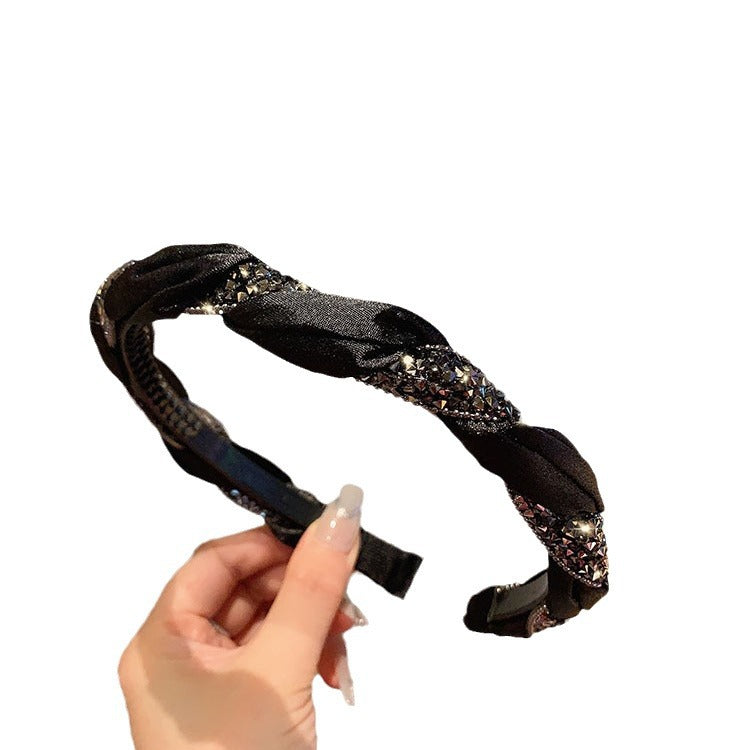 Wholesale Twist Headband Hair Accessories Elegant Versatile Non-Slip Toothed Headband Exquisite Girl High-End Niche Design Headband