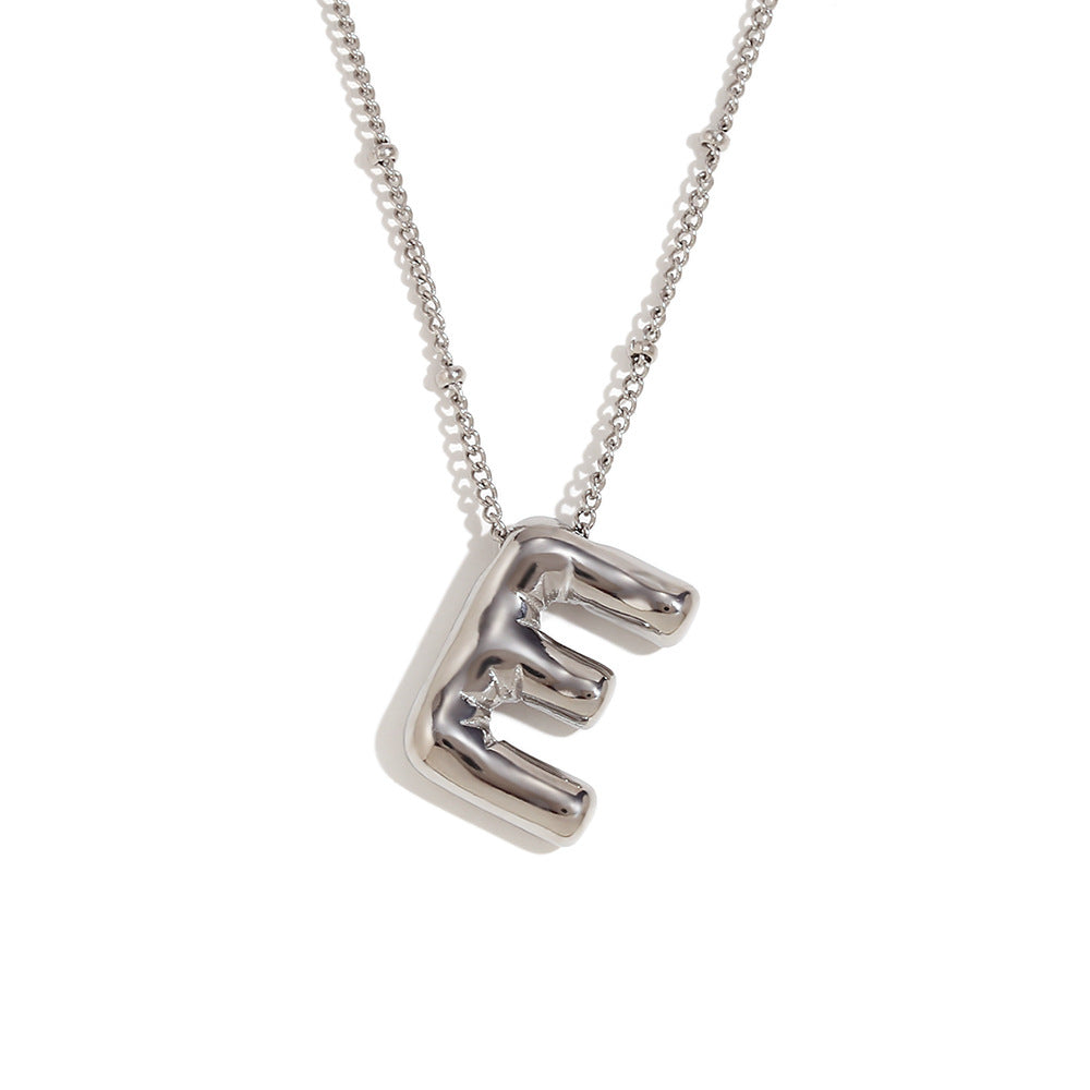 Wholesale Cute party balloon letter Stainless Steel Necklace