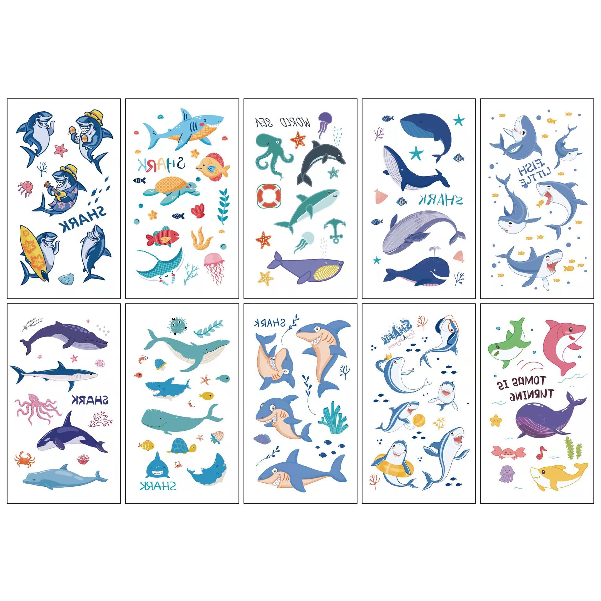 Wholesale 10pcs/sheet Children's cartoon little monster cute tattoo sticker