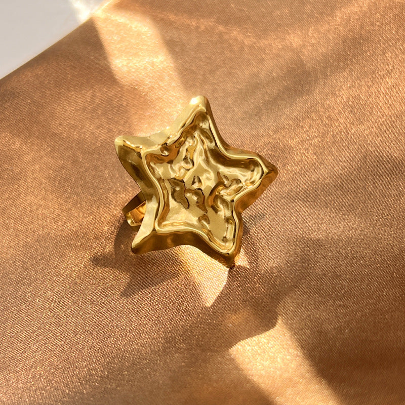Wholesale Flower Leaf Starfish Stainless Steel Ring for Women