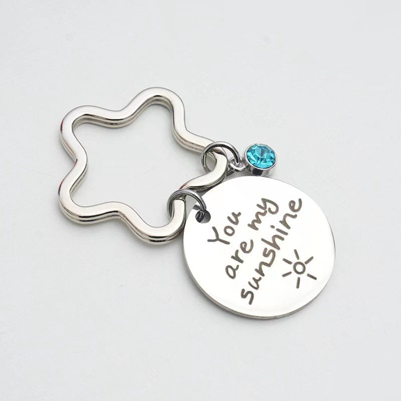 Wholesale You Are My Sunshine Valentine's Day Gift Stainless Steel Keychain