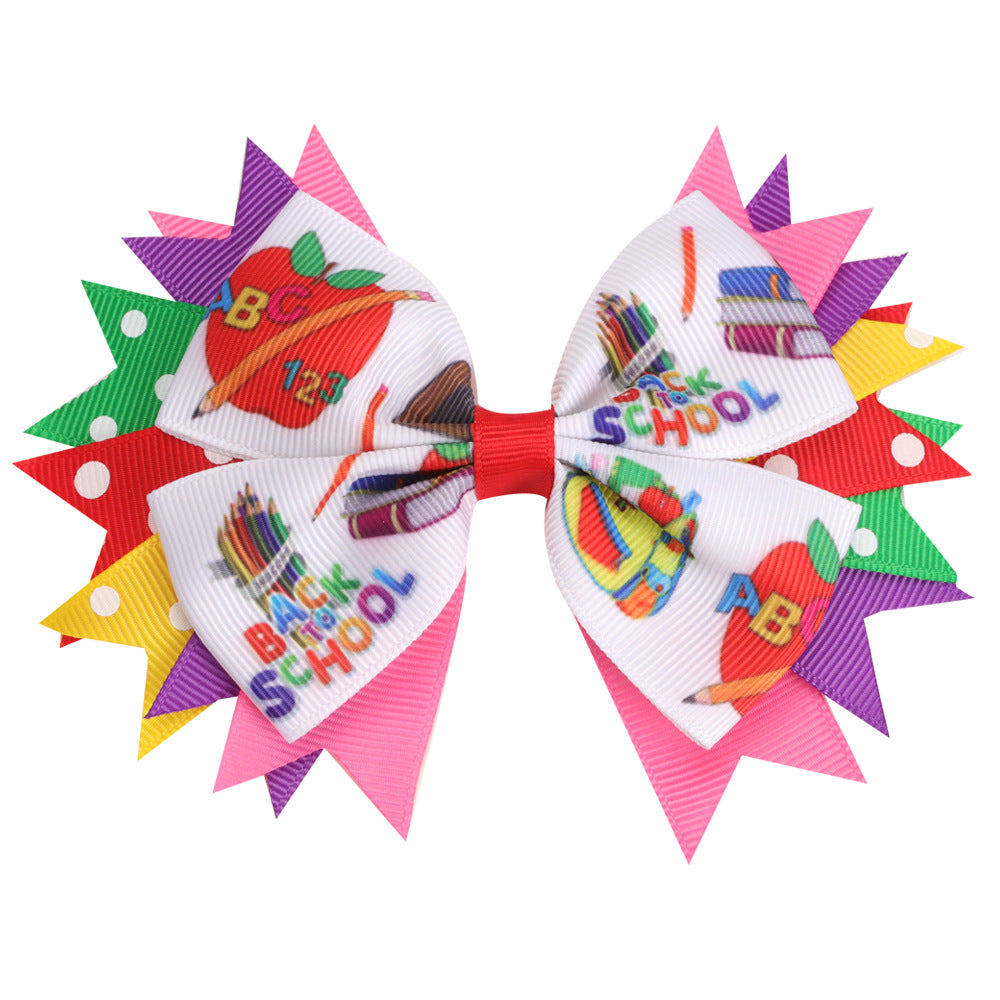 Wholesale new children' s bow hairpin back to school season
