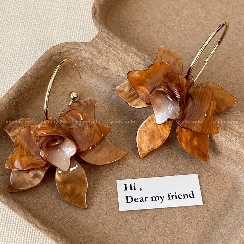 Wholesale Beach holiday style straw sunflower earrings