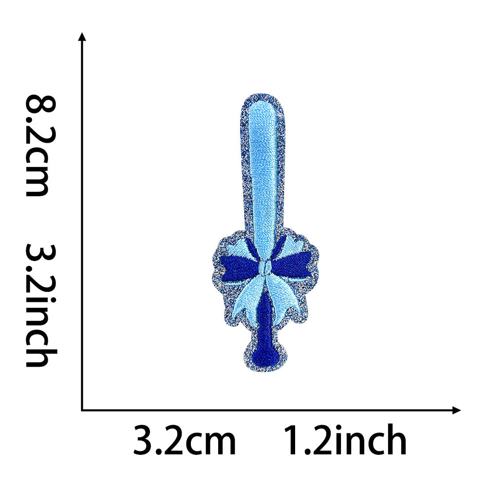 Wholesale Trendy Baseball Glove Embroidered Patch Polyester Iron On Adhesive Badge For Shoes Hats