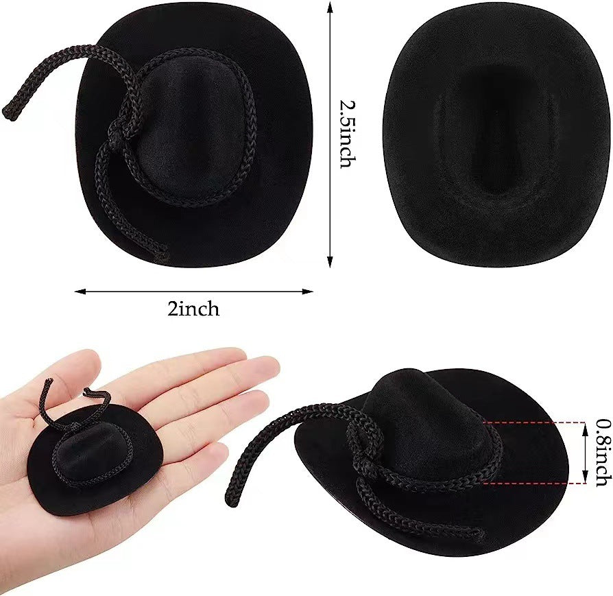 Wholesale 50PCS  new western cowboy hat felt hat pet hat cat hat birthday party hat pet hat