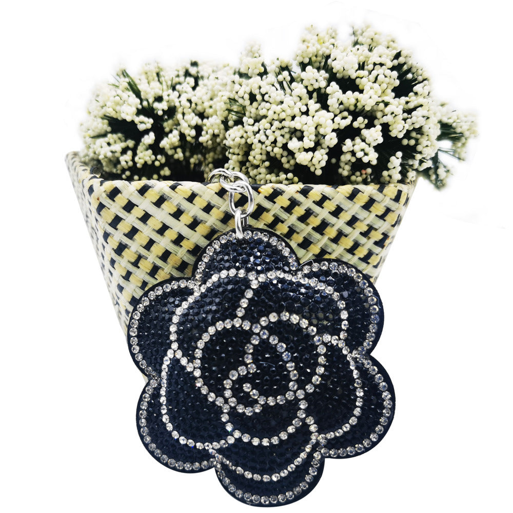 Wholesale 4pcs Figure Plum Blossom Diamond  Rhinestone Zinc Alloy  Keychain