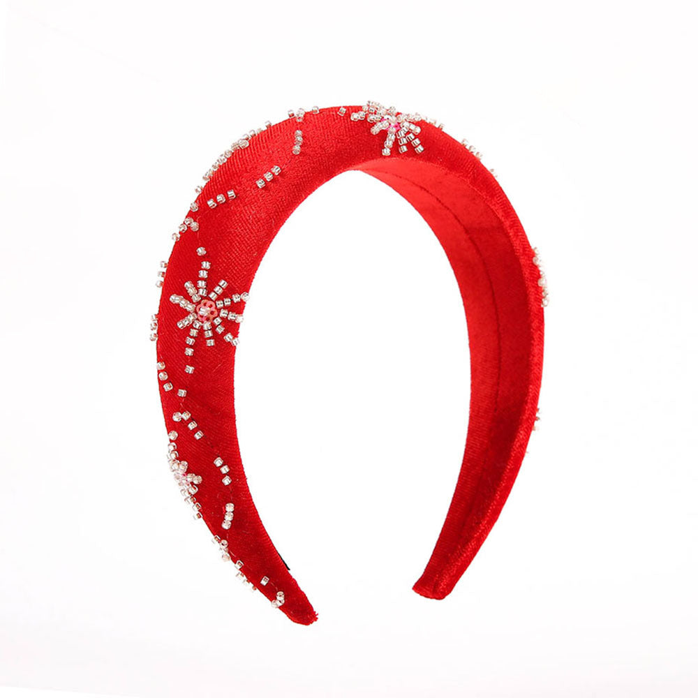 Wholesale Christmas Rice Beads Handmade Sewn Beads Hair Hoops