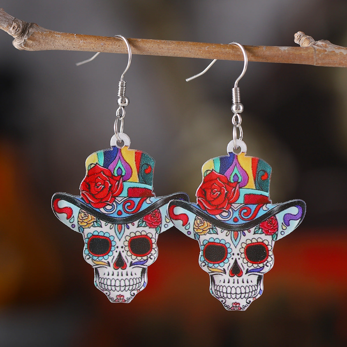 Wholesale Thanksgiving Turkey  Pumpkin Skull Pendant Earrings