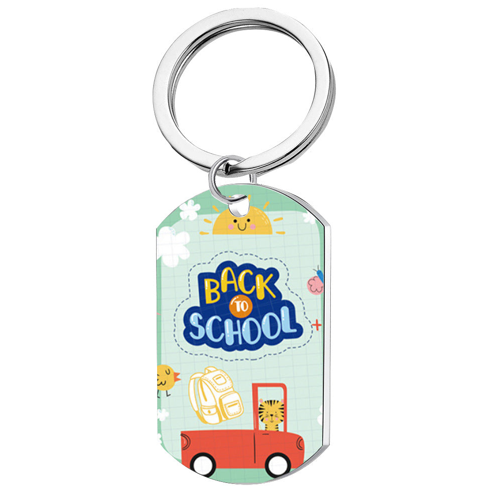 Wholesale Kindergarten Opening Gift Stainless Steel Keychain