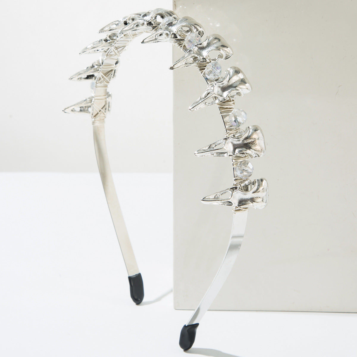 WholesaleNew Halloween Headband Hand-tied Alloy Crow Skull Hair Ornament