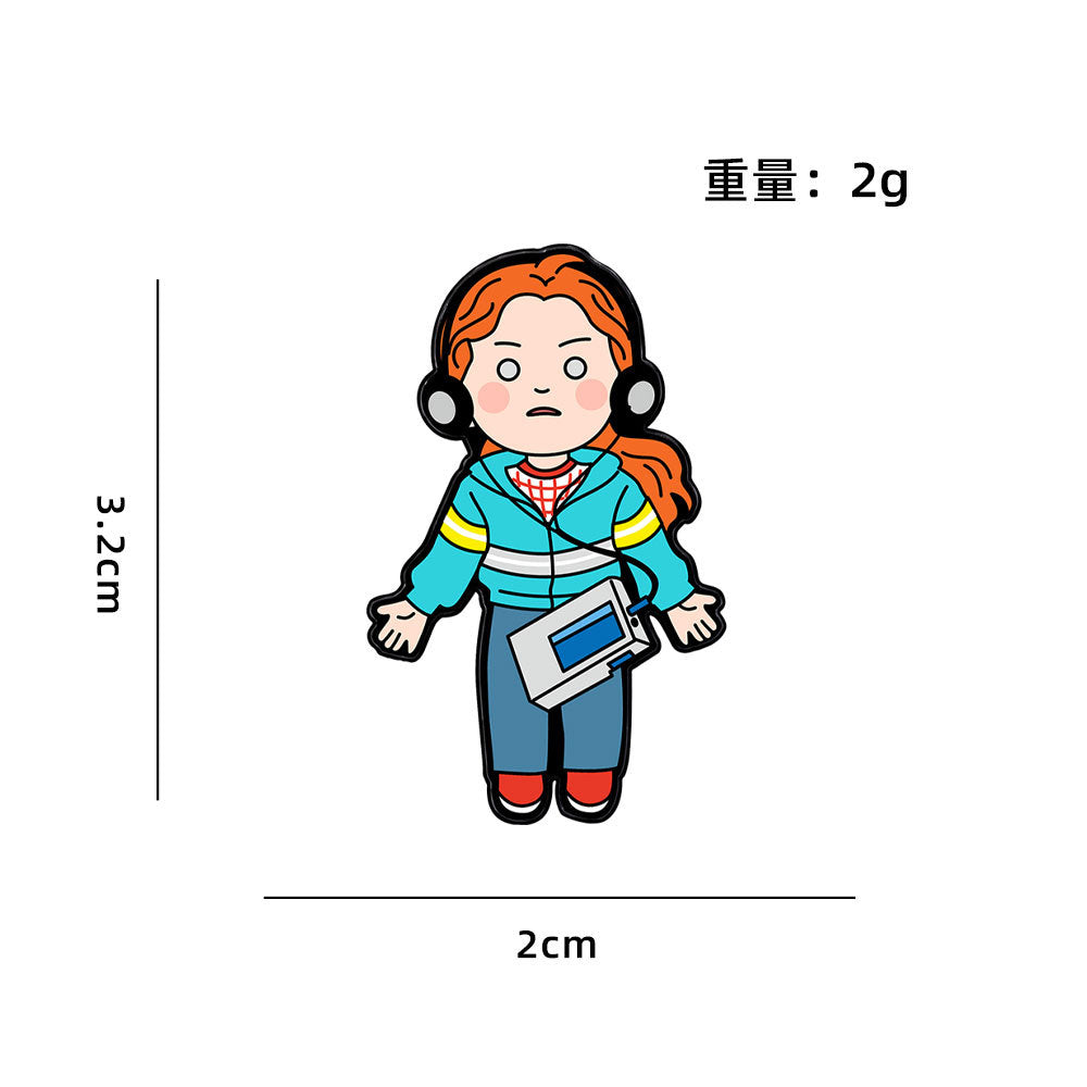 Wholesale Cute cartoon metal badge brooch