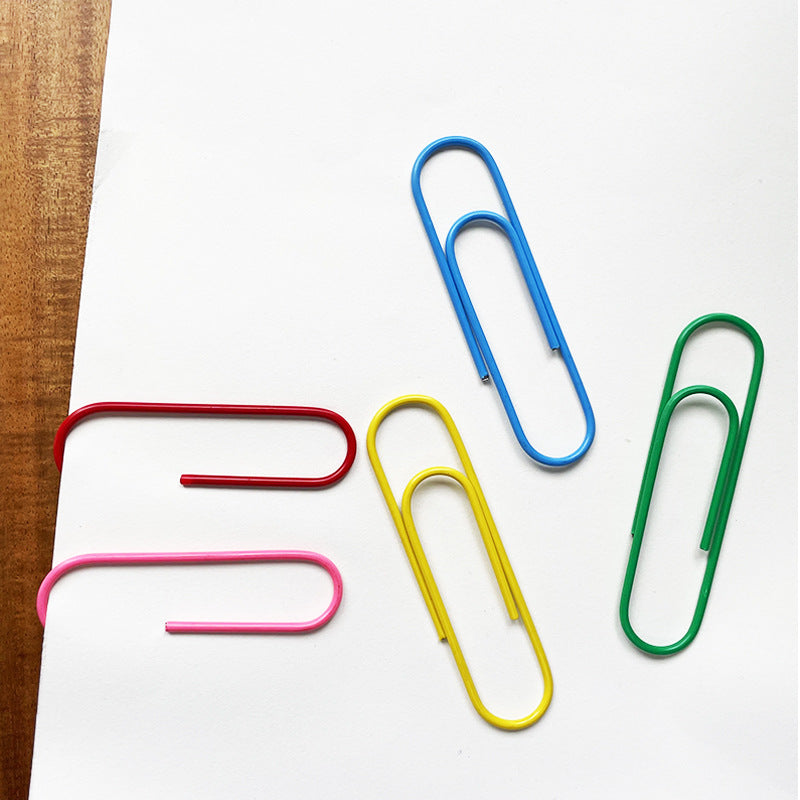 Wholesale Color paper clip 100mm large paper clip plastic-coated paper clip metal 10cm extra large paper clip