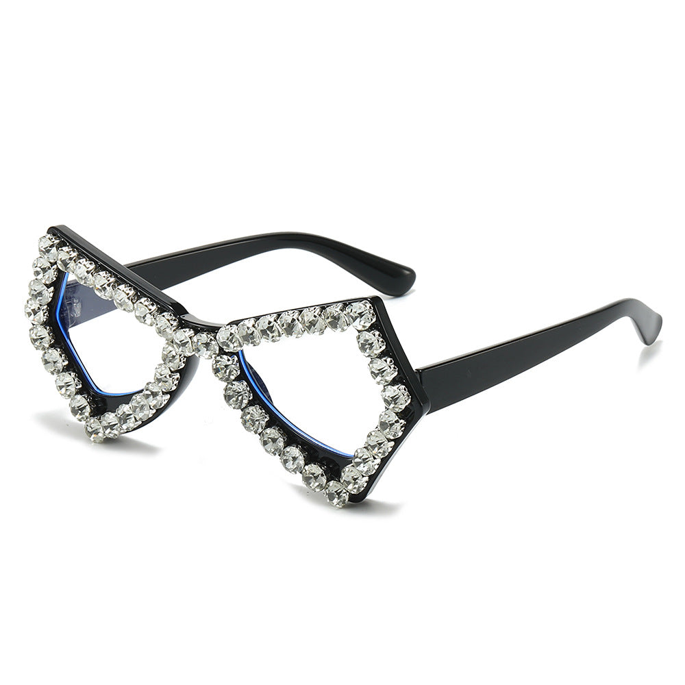 Wholesale Large Frame Diamond Butterfly Eyeglass Frames