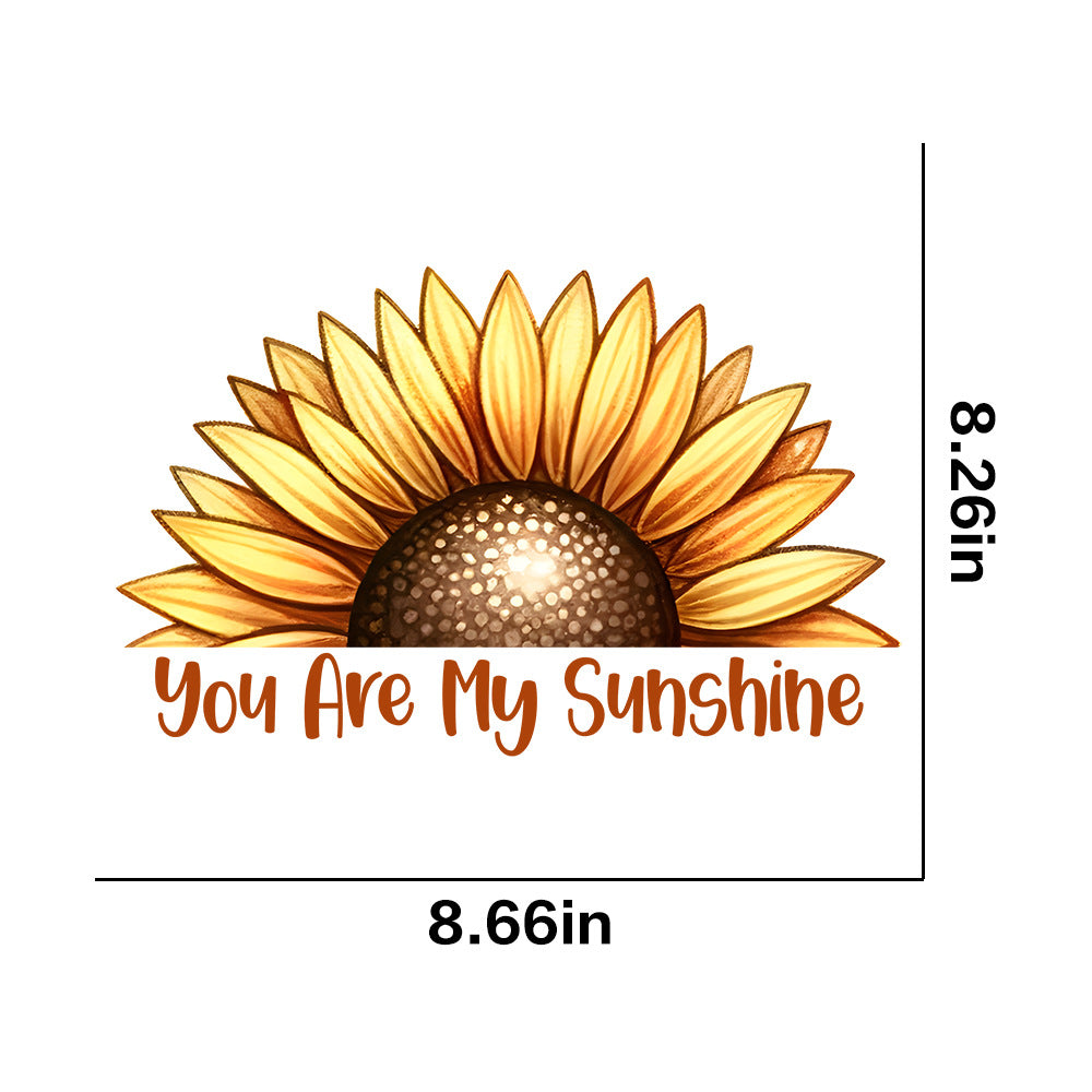 Wholesale 10pcs/pack Sunflower T-shirt heat transfer hot stamping