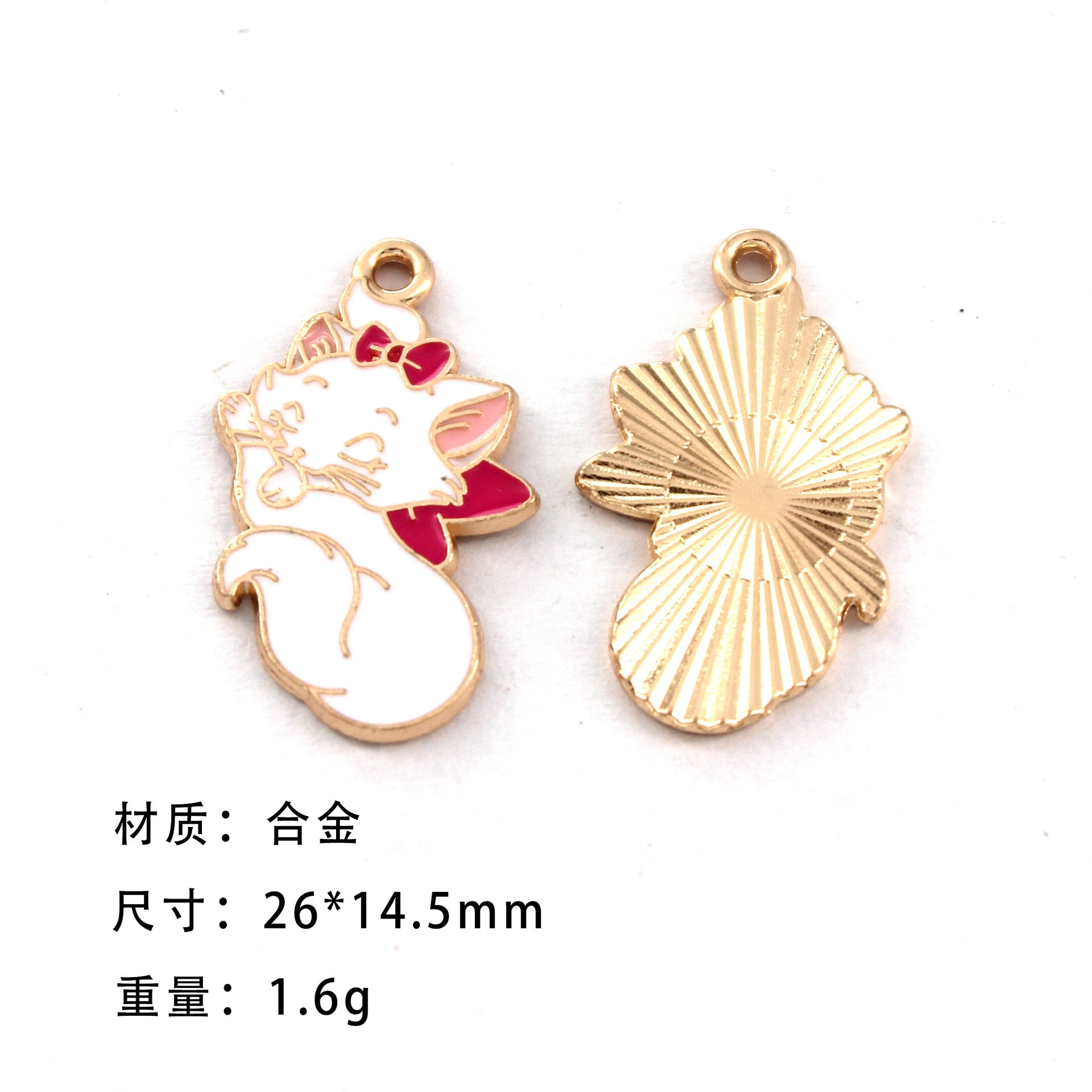 Wholesale 10pcs Cartoon Anime DIY Dream Cat Alloy Oil Drop Pendant
