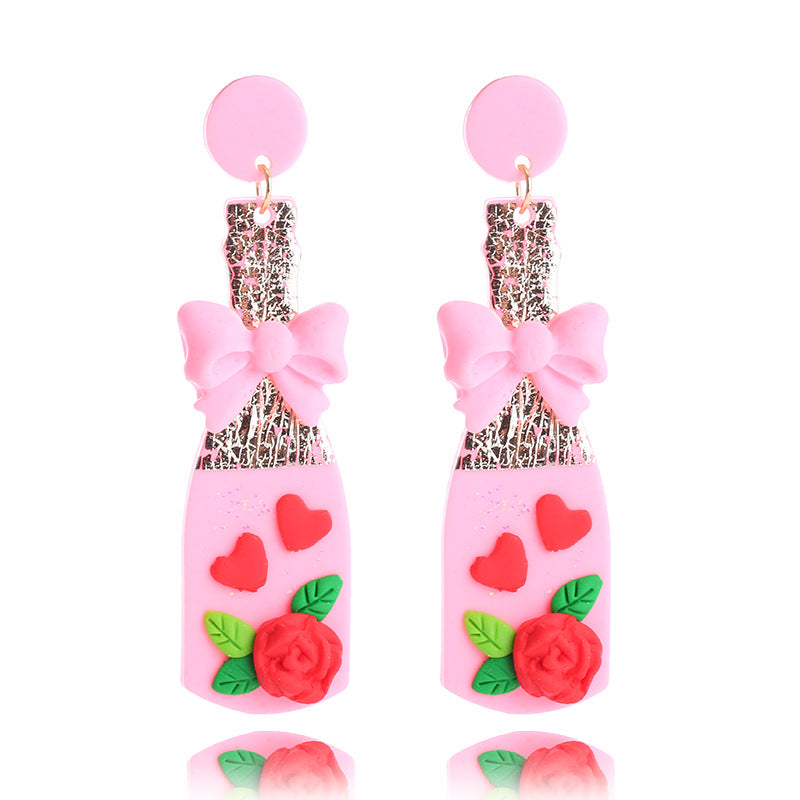 Wholesale Valentine's Day Love Soft Ceramic Earrings