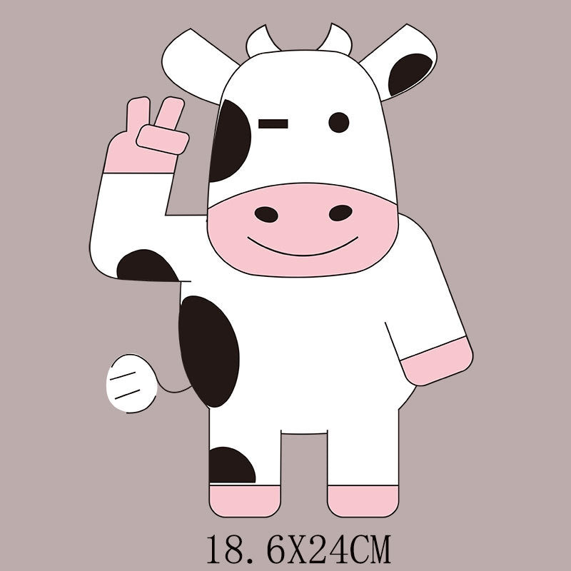 Wholesale  cartoon cow hot stamping stickers UV DTF Ready to Press Transfers Wraps