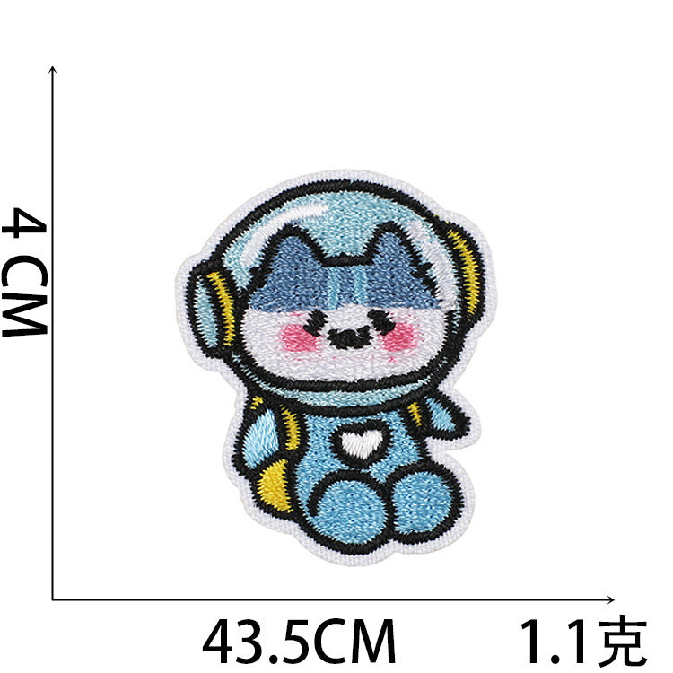 Wholesale 41 Piece Space Rabbit Embroidered Patches Set With Astronaut And Star Designs DIY Clothing Decoration Boutique Craft Supply