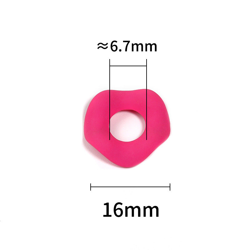 Wholesale Random 200pcs Macaron Large Hole Bead Spacers Handfelt Paint Round Wave Spacer DIY Beades