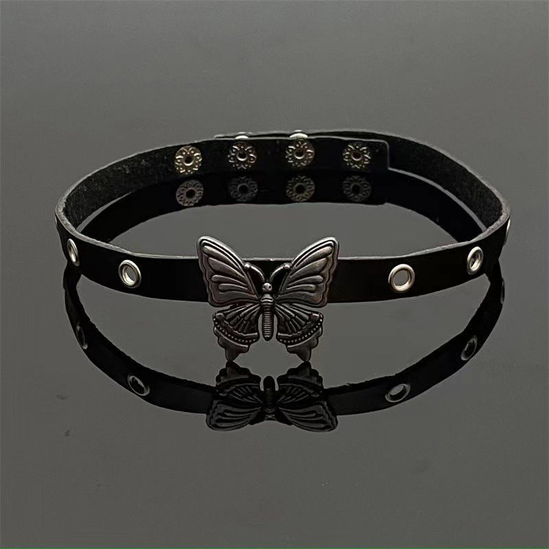 Wholesale Dark Butterfly Punk Rock Multi-Layered Leather Bracelet