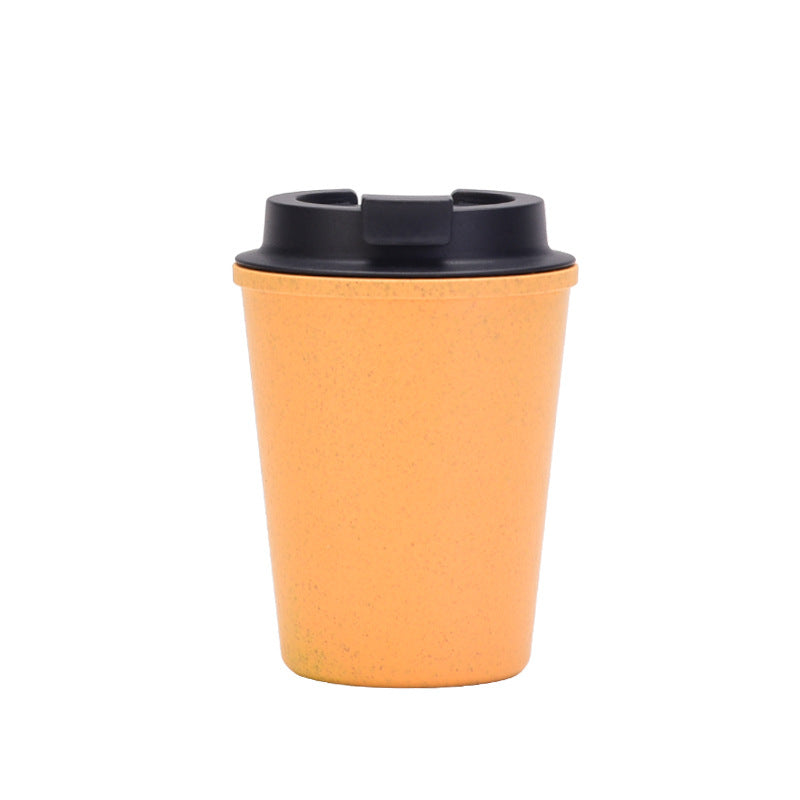 Wholesale Double Layer Water Cup Portable Mini Wheat Straw Coffee Cup