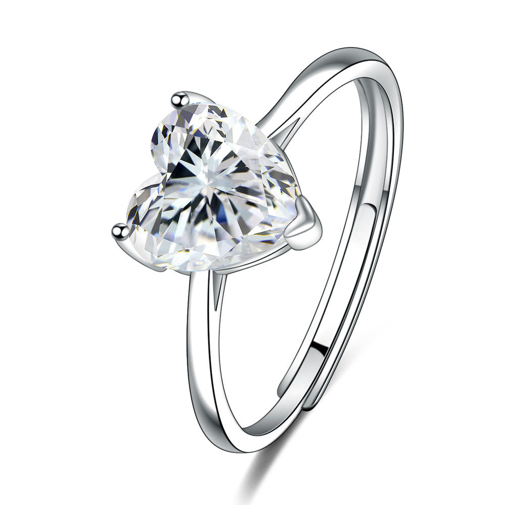 Wholesale Valentine's Day Love Zircon Necklace Earrings Ring Set