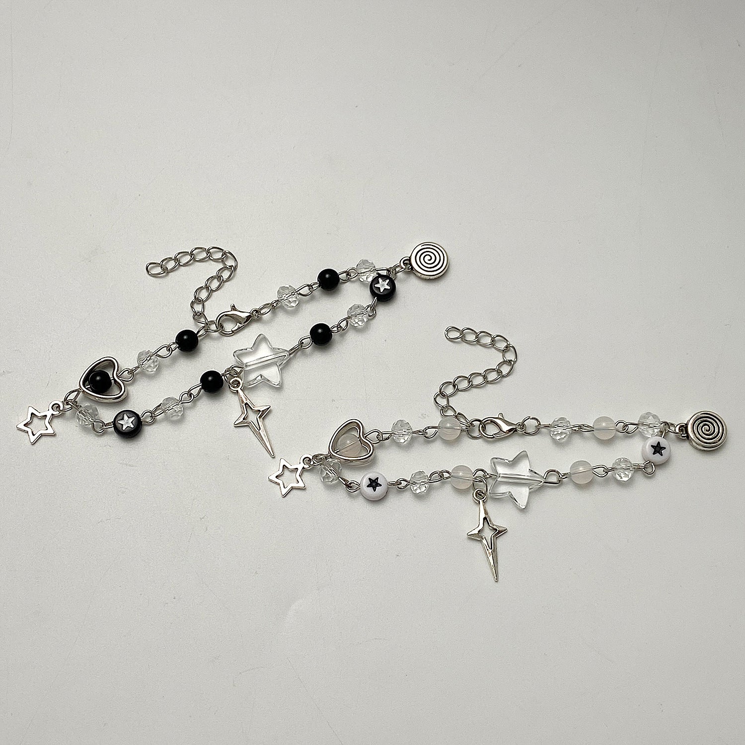 Wholesale Hot Girl Punk Pentagram Couple Girlfriend Handmade Guitar Heart Shape Hollow Bracelet