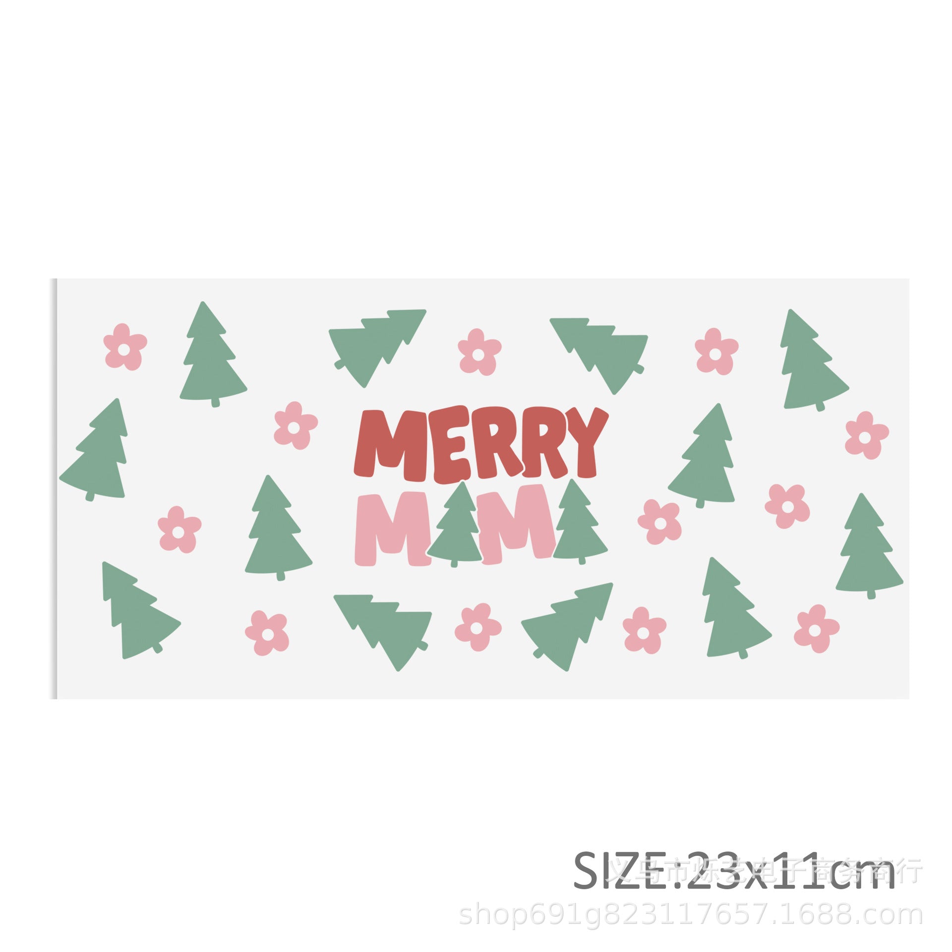 Wholesale Christmas series of ice cream cartoons   16oz Cup UV DTF Wraps