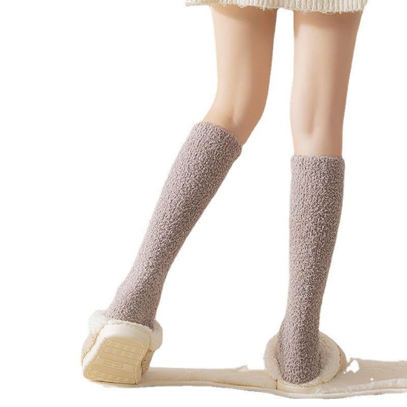 Wholesale Coral Fleece Calf Socks with Thickened Fleece Without Shedding Hair