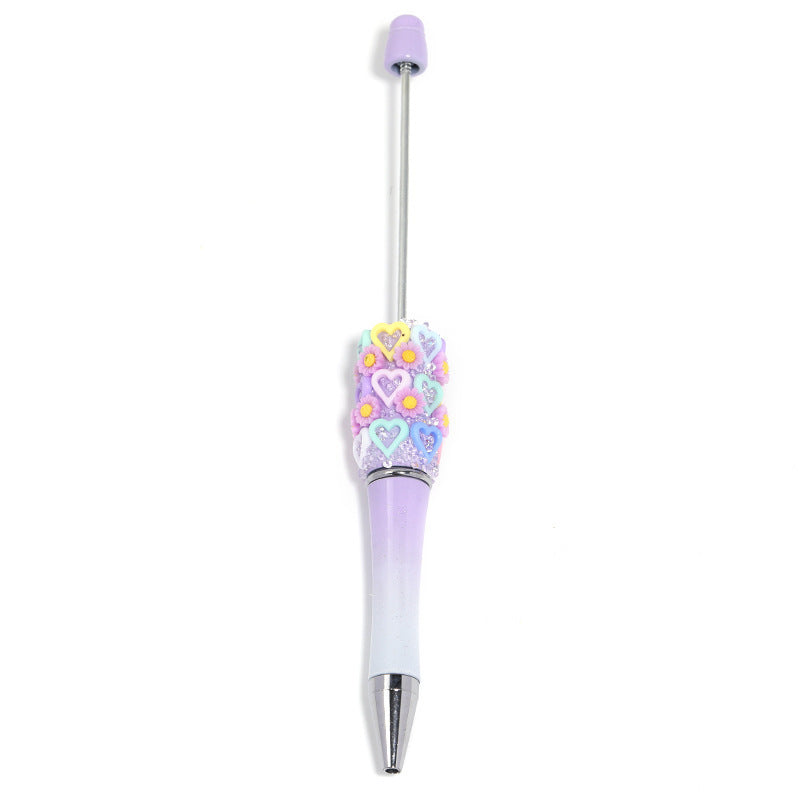 Wholesale 10pcs Flower Starry Sky Sugar Pen  Beadable Pens