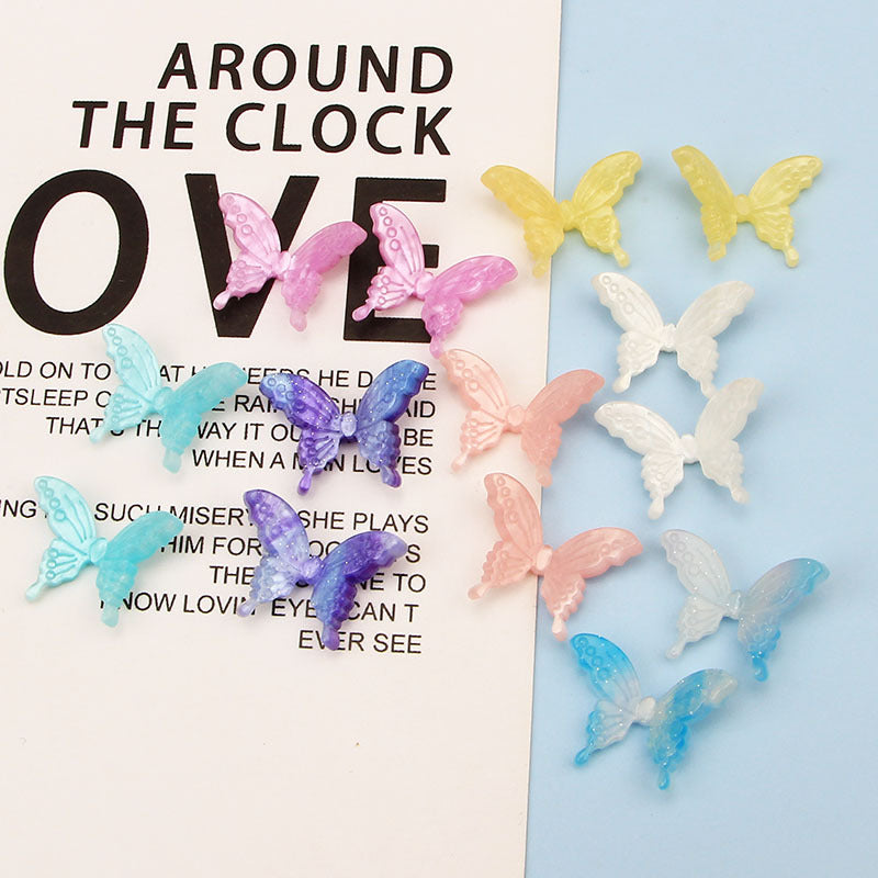 Caja de teléfono de pegamento para la crema de resina de color mariposa de color al por mayor