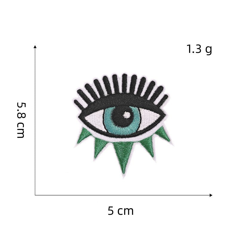 Wholesale Embroidered Evil Eye Iron On Patch Blue Eye Applique Trendy Decorative Accessory For Bags And Clothing Boutique Resale