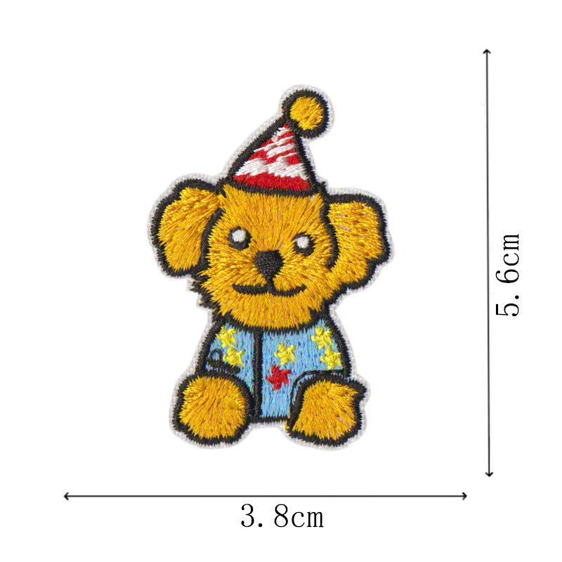 Wholesale Cartoon Puppy Embroidered Fabric Patch Cute Pet Animal Embroidery Patch