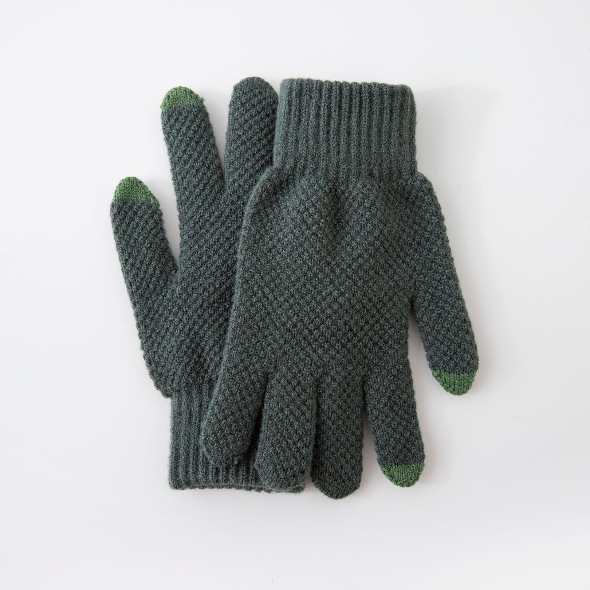Wholesale Plush and Thickened Cold Resistant Sports Cycling Winter Warm Knitted Touch Screen Gloves