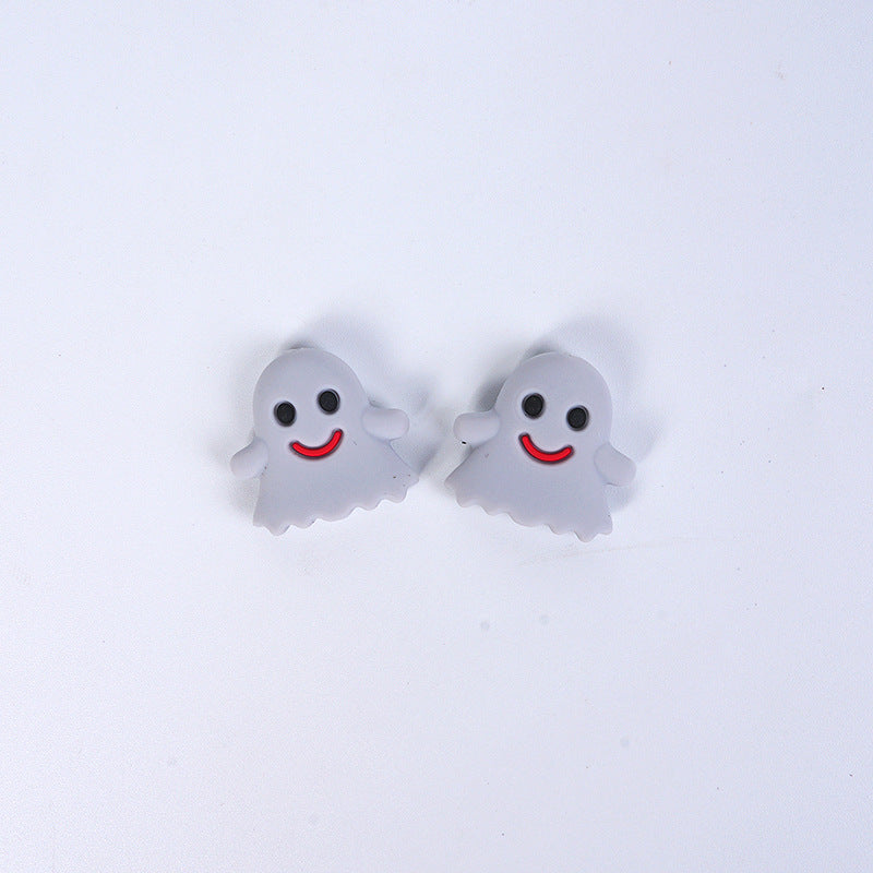 Wholesale 20pcs/pack Halloween Pumpkin Silicone Beads