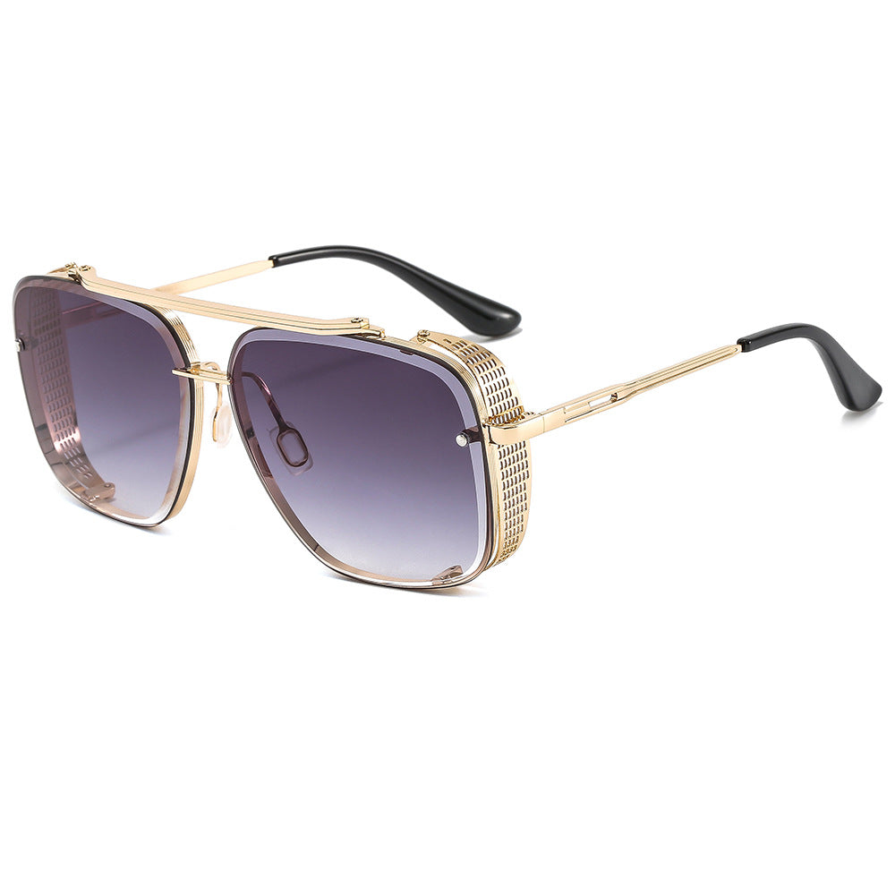 Wholesale Fashion Men' s and Women' s Metal Sunglasses Personalized Punk Style