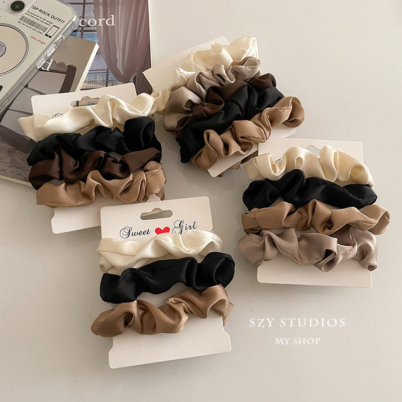 Wholesale Satin High Elasticity Durable Rubber Band Hair Tie