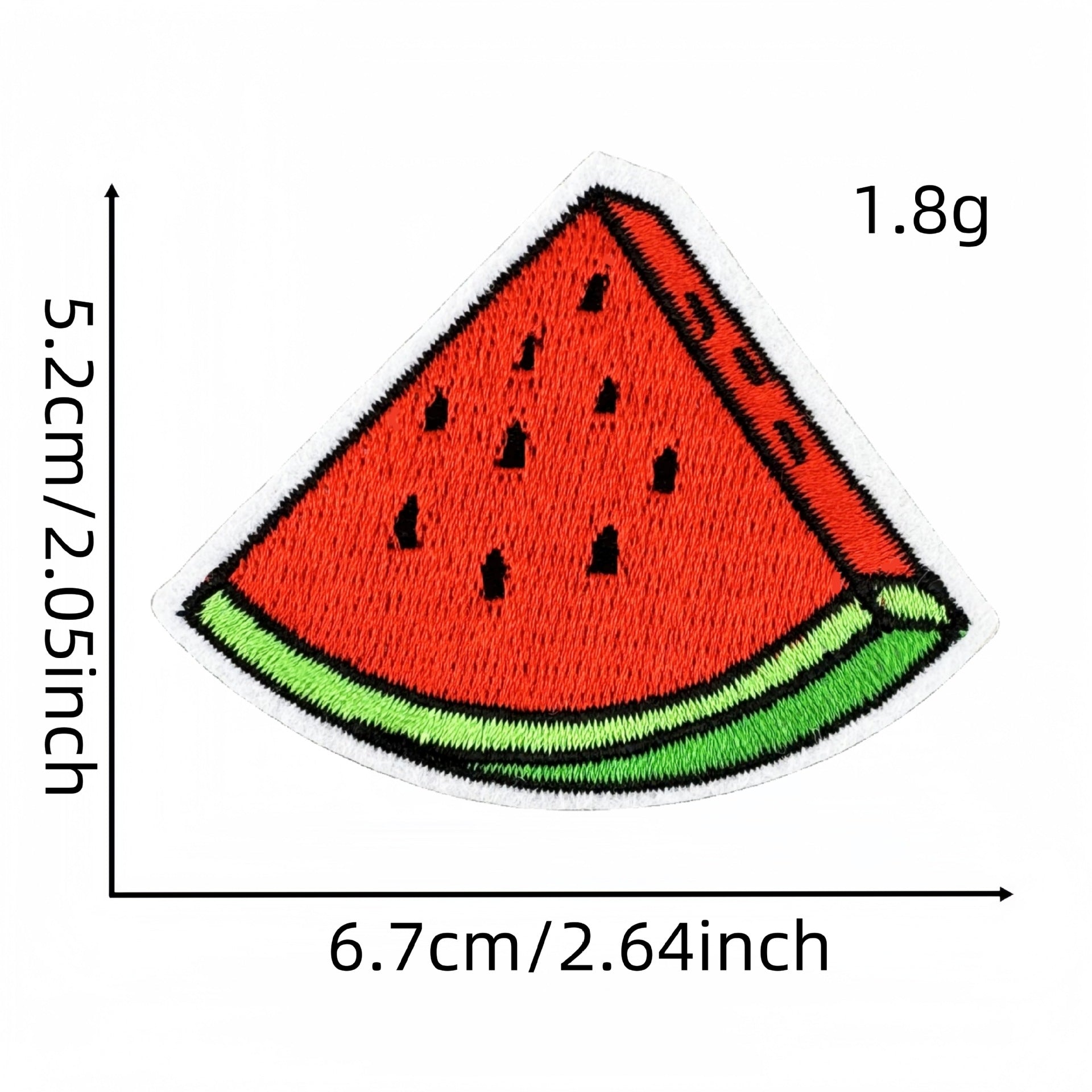 Wholesale Cartoon Watermelon Embroidered Patch Iron On DIY Fabric Sticker For Clothing And Bag Repair
