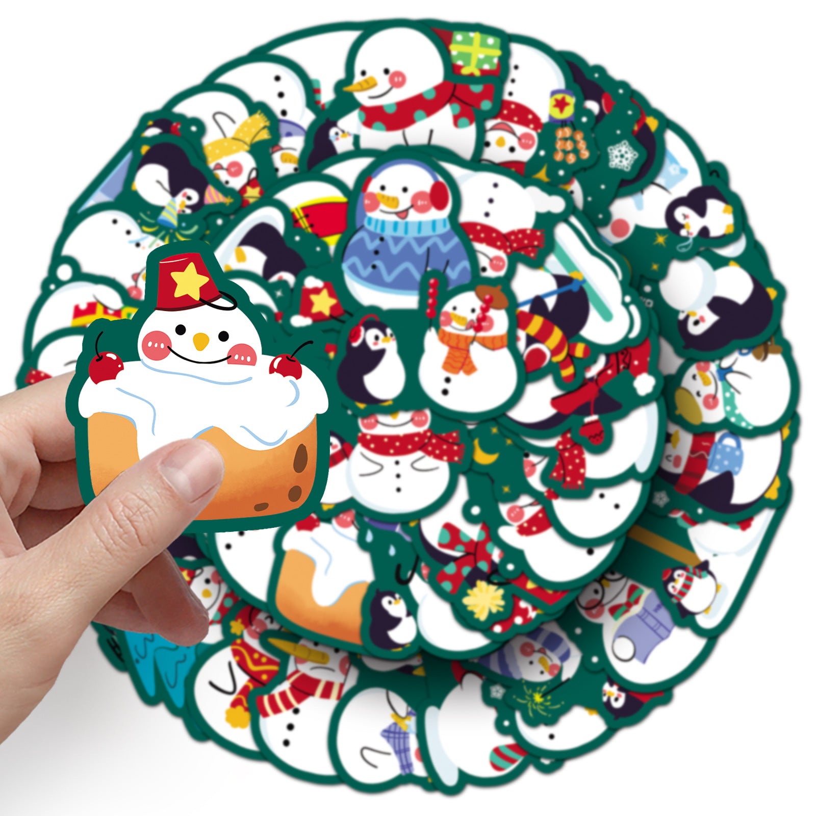 Wholesale 50pcs/ pack  Snowman Graffiti Stickers